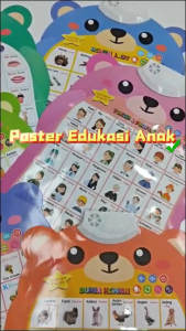 Poster Dinding Anak Edukasi Belajar Suara Indonesia lnggris Poster Gantung Edukasi Belajar Anak