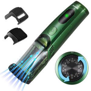 Solimpia Cordless Beard Trimmer for Men Rechargeable Electric Shaver with Built-in Vacuum Clipper for Mustache And Sideburns