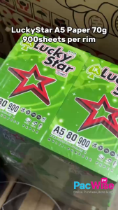 Lucky Star/Lucky Star A5 Paper/A5 Kertas 80gsm/Copier Paper (900s/Ream)