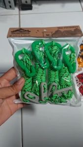 [ 1 PAKET ] TALI PERUSIK TENDA FLYSHEET 4 SET- CARABINER ABS - GUYLINE GLOW IN THE DARK - PRUSIK 3MM CAMPING