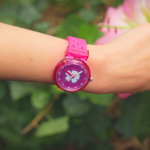 Flik Flak Fizz In Hibiscus (FCNP005) Pink Silicone Kids Watch