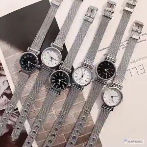 PGM J166 Jam Tangan Wanita Jam Analog Tali Glossy Fashion Jam Tangan Kecil Korea