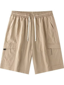 Ice Silk Cooling Short Pants Mens Thin Quick Dry Casual Sports Workwear Beach Pants Fashionable Urban Style Breathable