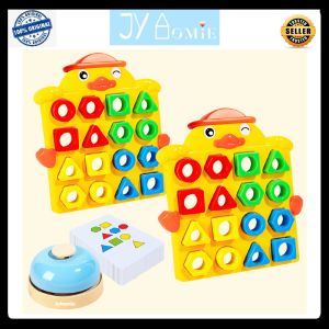 Board Game Shape Matching Board Games for Kid Kids Toy Montessori Toys Learn Shape Color Mainan Color Mainan Susun Mainan Kanak Kanak