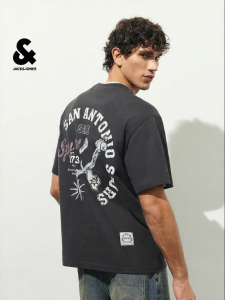 Jack Jones | Summer New Trend Cotton Round Neck Loose Short Sleeve T-shirt