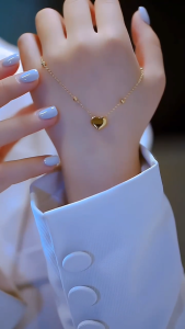 Kalung Viral Liontin Love Jedar Mewah Dan Elegan Titanium Stainless Steel Anti Karat