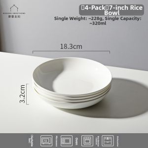 MODERN SWEETHOME | White Bone China Home Use Plate