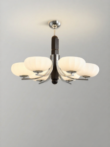 FANZHEN | Vintage French Style Wooden Glass Eye-protection Designer Pendant Light
