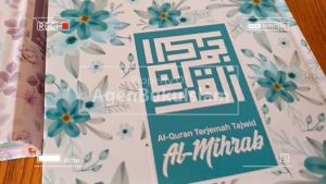 COD Bayar di Tempat Al Quran Wanita Al Mihrab B6 Rinbow Cover Milenial Terjemah dan Tajwid Warna