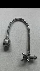 [ VIENA ] Kran Angsa Fleksibel Kran Cuci Piring Keran Sink Kran Dapur Dinding Chrome Anti Karat Kemudi 6055-1