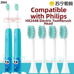 Philips Electric Toothbrush Head HX2446/244B Compatible June Initials Helen Yeo Collaborative Replacement Head Deep Cleaning Adult Normal Specification