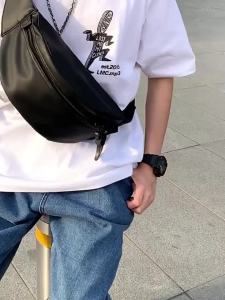 Beg dada Lelaki kalis air sukan kasual Pakaian kerja pelajar Beg telefon bimbit berbasikal beg pinggang pasangan | Men Chest Bag Sling Crossbody 2801