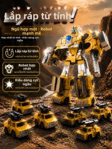 BABYSHOME | Magnetic Transformable Car Robot Toy