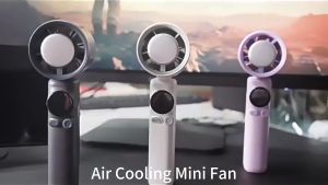 MetaHeld Mini Fan Portable Handheld Cooling Ice Fan 100 Speed USB Rechargeable Turbo Kipas