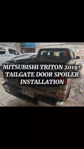 CPO MITSUBISHI TRITON 2020+ Tailgate Protector Cover Tailgate Cover Glossy Black (10152)