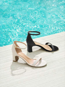 Belle | Strap Sandals Womens Leopard Print Black Thick High Heel Shoes