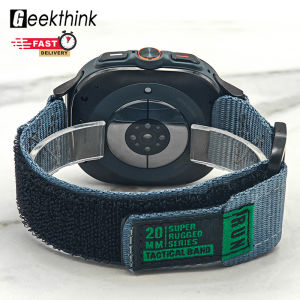 GEEKTHINK Quick Fit Velcro Loop Sport Nylon Strap for Samsung Galaxy Watch Ultra Band Metal Connector No Gaps for Samsung Galaxy Watch 7 Ultra 47mm Bracelet