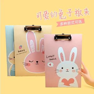 Lucky คลิปบอร์ด A4 Clip Board - ลายการ์ตูนน่ารัก, แผ่นรองเขียน
