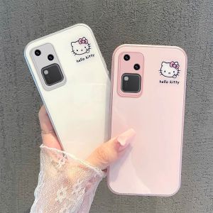 เคส Redmi Note 13 5G เคส Redmi Note 13 Pro 5G เคส Redmi Note 13 Pro Plus เคส คิตตี้สกปรกหลักฐานมือพิมพ์กรณีโทรศัพท์แก้ว