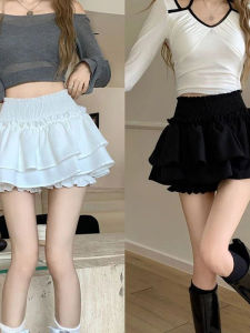 Váy Ngắn Phong Cách Ngọt Ngào Cạp Cao Váy Ngắn Bồng Váy Ngắn Mùa Xuân Cho Nữ Váy Ngắn Dáng Chữ a