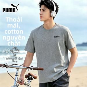 PUMA | Áo Thun Nam Mùa Thu Màu Xám Thông Khí