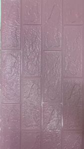 WD Wallpaper 3D Foam Sticker Warna Pink Premium Wall Paper Tebal 3MM Wallpaper Stiker