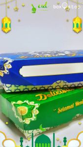 Lunch Box Paper Islamic - Lebaran - Idul Fitri (M) Medium (50 pcs)