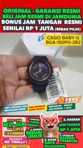CASIO ORIGINAL - CASIO BABY-G - BGA-150PG-2B2DR - WOMEN - Dark Blue - Resin Band - Jam dunia JD19
