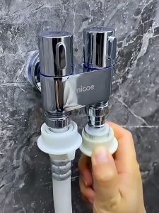 Universal Clip On Washing Machine Faucet Valve Automatic Water Stop Valve For Laundry Bathroom Angle Valve
