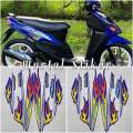 STIKER STRIPING FULL SET LIS LES MOTOR YAMAHA MIO API SPORTY TAHUN 2006 2007. 