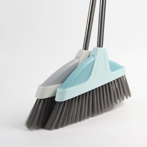 Stainless Steel Bristle Broom Elastic Soft Hair Sweeping Tool for Home Property School Cleaning Floor Tool LAUTEE JMY-201
