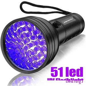 ไฟฉายกำลังสูง 1~51LED แสงสีม่วง ตรวจจับของปลอม แสงอัลตราไวโอเลต UV 395nm ตรวจจับปัสสาวะสัตว์เลี้ยง แมงป่อง ไฟฉาย UV