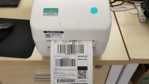 สติ๊กเกอร์บาร์โค้ด สติ๊กเกอร์ความร้อน Barcode Sticker Label ขนาด 100x150 mm. ไม่ใช้หมึก