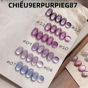 1 Chai Sơn Móng Tay Gel Mắt Mèo Tím Mộng Mơ PSK 10ml Thời Trang Thu Đông Trong Suốt Làm Trắng Có Hạt Pha Lê Trang Trí Móng