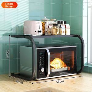 Expandable Double Layer Microwave Oven and Rice Cooker Storage Rack