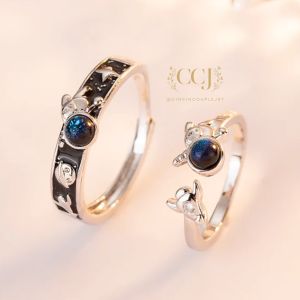 Cincin Couple Silver Adjustable S05 | Pasangan | Nikah | Lamaran | Hadiah | Tunangan 925 Perak | Aksesoris Pria Wanita
