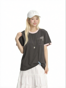 dangerouspeople | Embroidered Pocket Colorblock T-Shirt