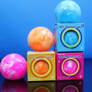 Squishy Toy Dot Iridescent Ball 6cm Squeeze It Fidget Ball Toy Colorful Excellent Stress Reliever