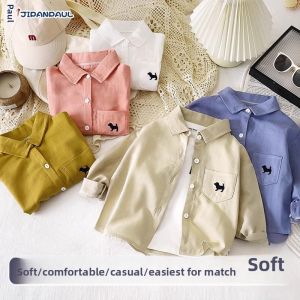 JIFANPAUL | Spring & Autumn Boys Long Sleeve Shirt with Turn-Down Collar