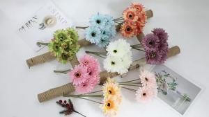 5/10Pcs 26cm Artificial Silk Gerbera Flowers Bouquet Wedding Home Table Decoration Fake Daisy DIY Floral Arrangements Decoration