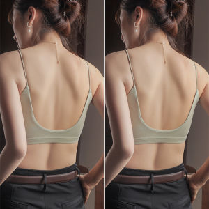 TONERCE | Black U-Back Bralette Summer Underwear Strapless Bra with Pads