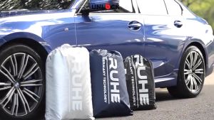 RUHE Premium Germany Technology Black Water Resistant Car Cover Outdoor Protection Waterproof Rain Dust Sunshade Kain Tutup Selimut Penutup Kereta Car Accessories Aksesori Kereta 汽車遮陽