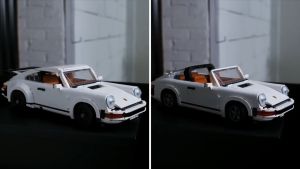 New Technical Retro 911 Turbo&Targa Car Model Building Blocks 1458PCS Retro Roadster Toy Adult Boy Assembled Model Christmas Gift