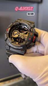 CASIO G-SHOCK นาฬิกาข้อมือผู้ชาย รุ่น GA-400-1B วัสดุเรซิ่น สีดำ จีช็อค
