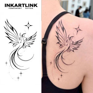 Phoenix Temporary TattooLasts To 15 Days New Technology Magic Waterproof Semi Permanent Sticker.