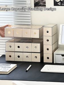 High-Capacity Eyeglass Storage Box Transparent Multi-Compartments