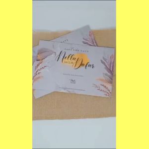 50 Pcs Undangan Pernikahan Murah Rustik Bunga Mq 99
