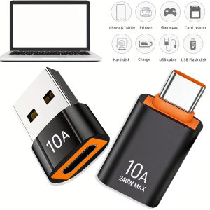 Congdi | 10A USB 3.0 to Type C OTG Adapter Type-C USB C for MacBook Xiaomi Mi Samsung Adapter USB Male to USB C Female Adapter Converter