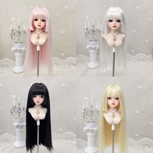 BJD Doll Wig1/3 & 1/4 & 1/6 Princess Cut Bangs Long Straight Synthetic Wig Doll Accessories For Girls DIY Makeup Accessories BJD