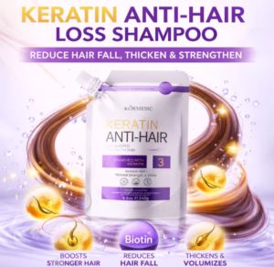 Shampoo Penyembuhan Rontok Anti Bau Keratin Anti Loss 240gr | Shampoo Anti Rontok & Penumbuh Rambut wangi fress